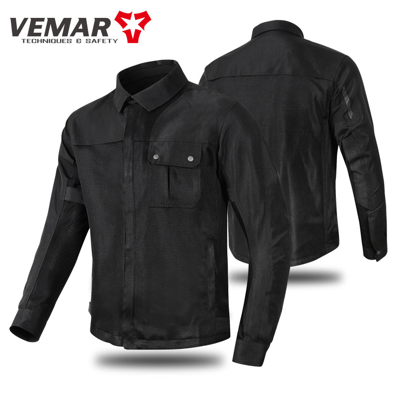 vemar summer motorcycle riding suit men's CE protective gear anti-drop mesh breathable retro jacket casual motorcycle suit