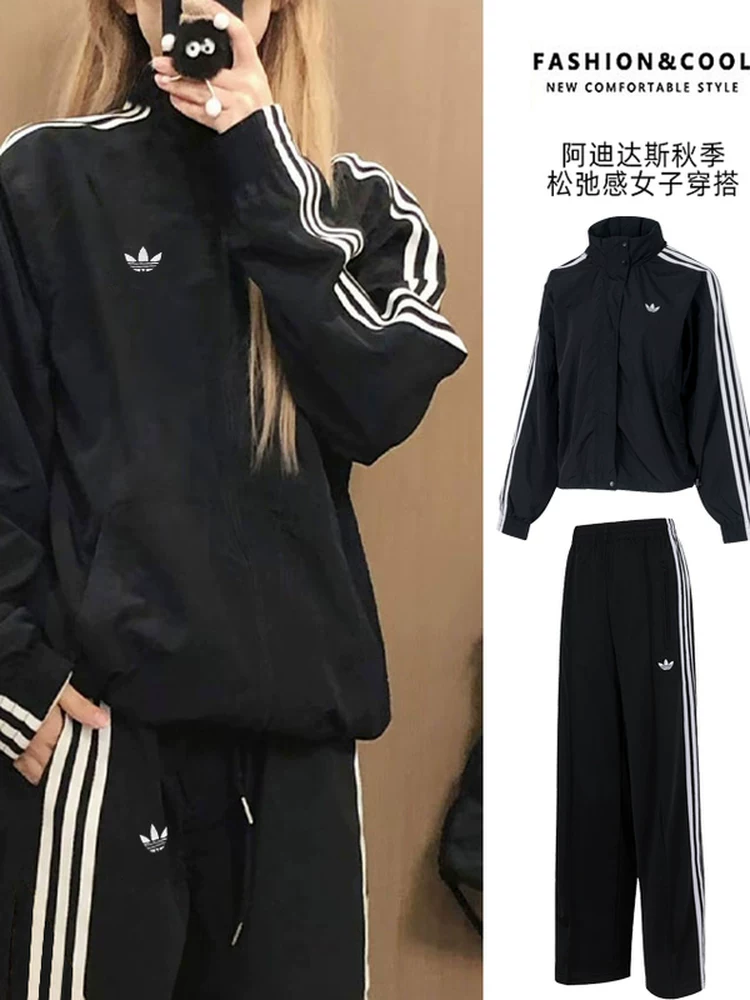 Adidas Originals Official Authentic Women's Sportswear Set Summer New Jacket Two-Piece Set Foto QC de TAOBAO na Qualit.ly