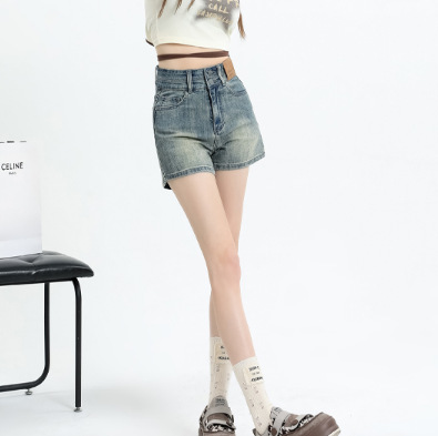 High Waist Denim Shorts Women's Summer Stretch Casual Shorts Women's Three-point Pants Women's Slimming Hot Pants Hot Girl Shorts