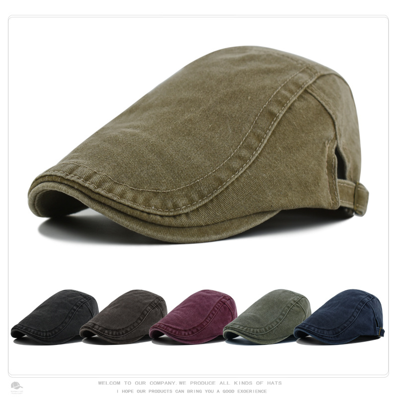 British Retro Beret Summer Women's Washed Painter Hat Trendy Solid Color All-match Personality Forward Hat Cross-border Wholesale