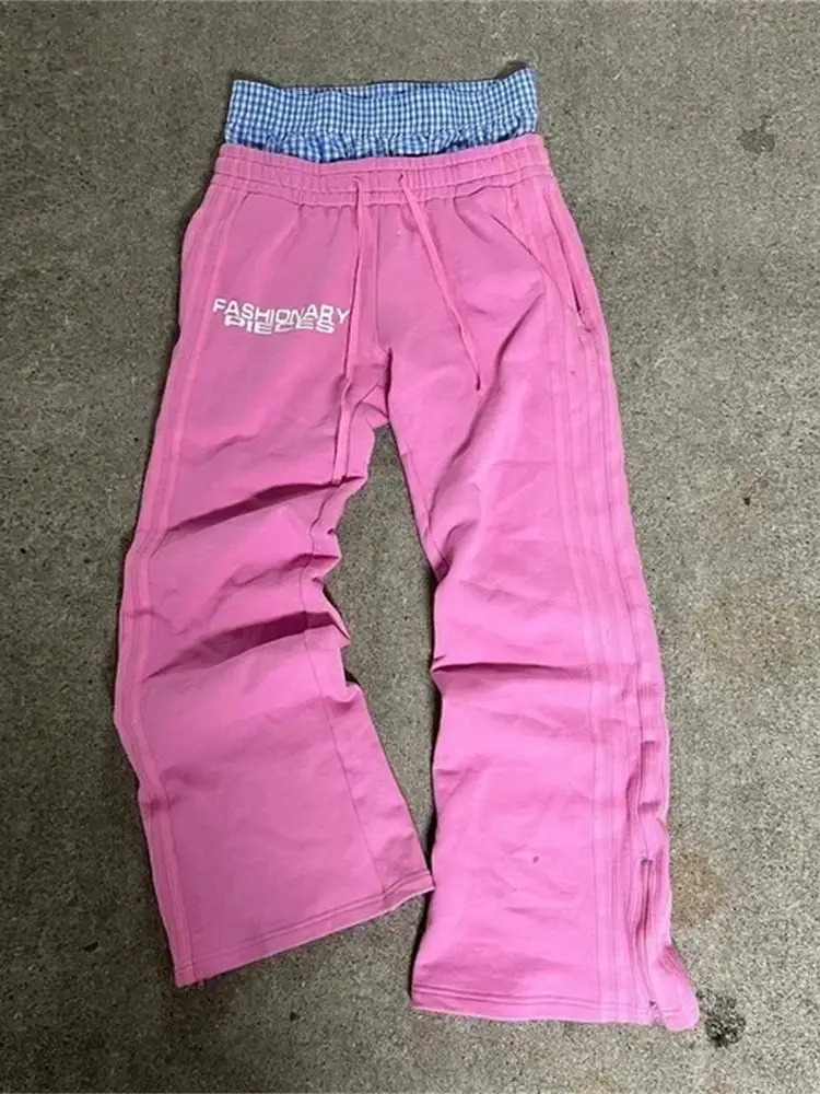 Y2K Fashion Simple Striped Casual Pants for Men and Women Re