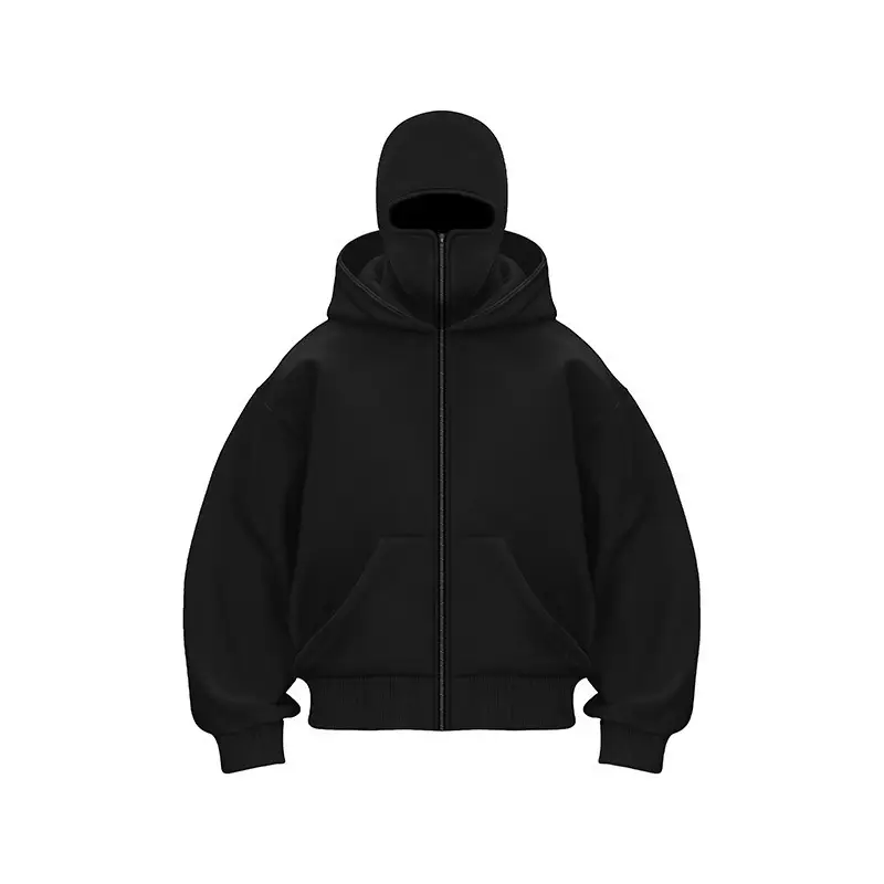 DIY Light Panel Autumn Ins New Hooded Sweater Plus Velvet Jacket Men's and Women's Double Hat Autumn and Winter Couple's Double Hat Zipper Shirt