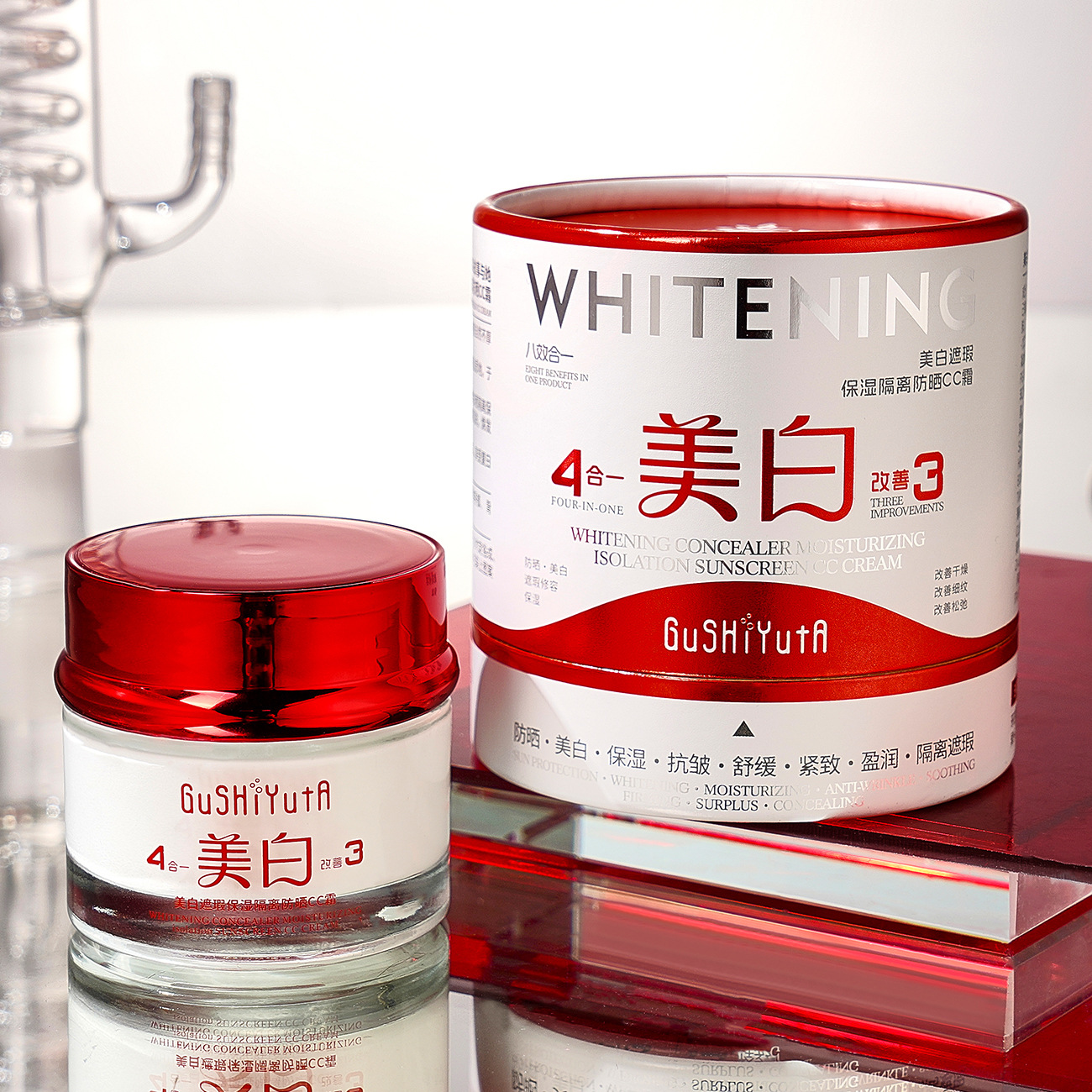 Story and Her Story Whitening Concealer Moisturizing Isolating Sunscreen Cc Cream Refreshing Lightweight Silky Smooth Easy to Apply Uv Protection
