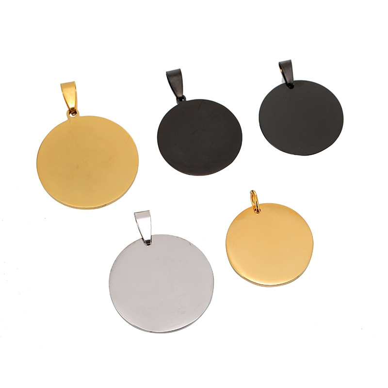 Stainless steel round brand necklace military brand titanium steel dog brand pet name brand round pendant and other shapes can be made