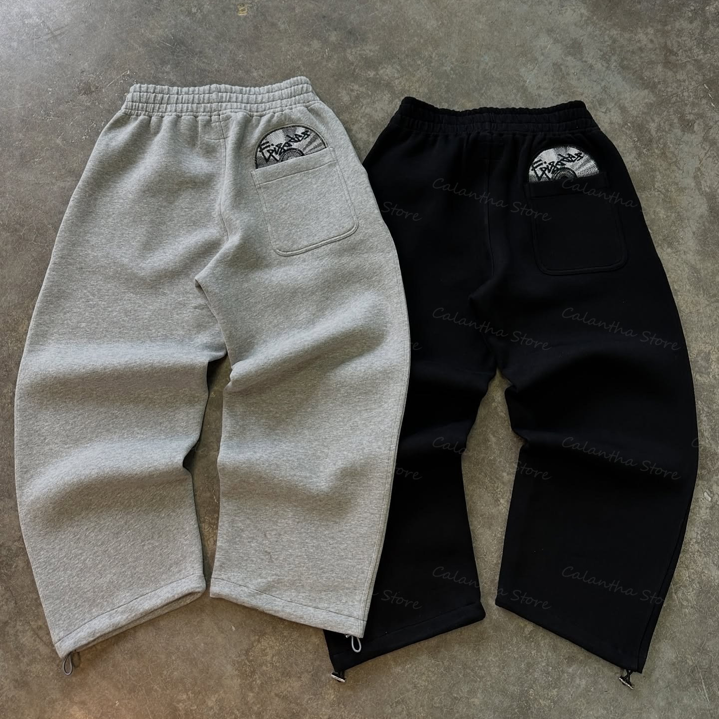 Cross-Border European and American Trendy Brand Embroidered Casual Pants for Men, New High Street Fashion Design Sweatpants, Loose and Versatile Jogging Pants