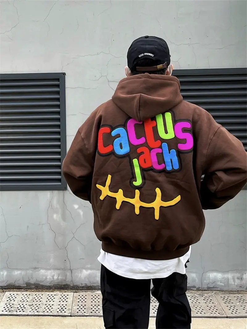 Travis Scott American Street Hip-Hop Trendy Niche Loose Fleece-Lined Casual Hooded Sweatshirt Unisex