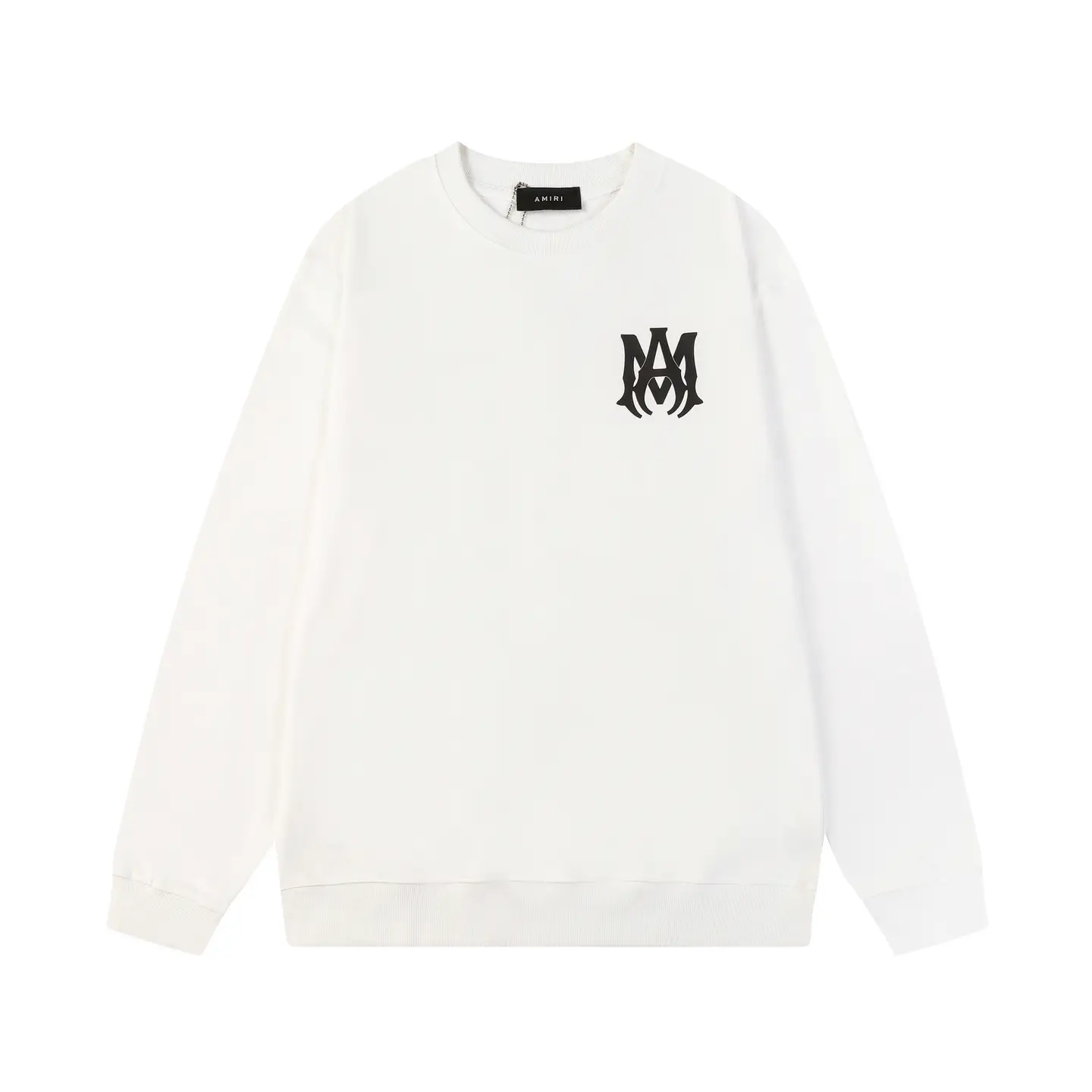 Cross-Border European and American Trendy Brand Amri Micro-Label Letter Flying Dragon Angel Eagle Round Neck Sweatshirt Men and Women High Street Long Sleeves