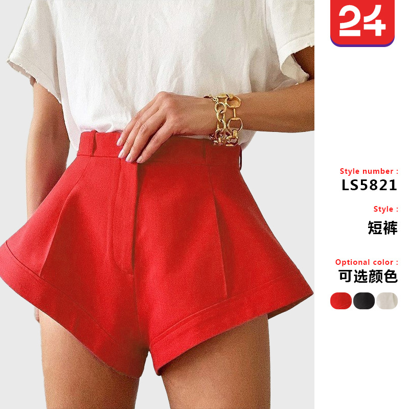 2026 Summer Casual Pants Women's Wide-Leg Pants Foreign Trade Street Style Fringe Sexy High-Waisted Unique Vacation Style Fashion Shorts