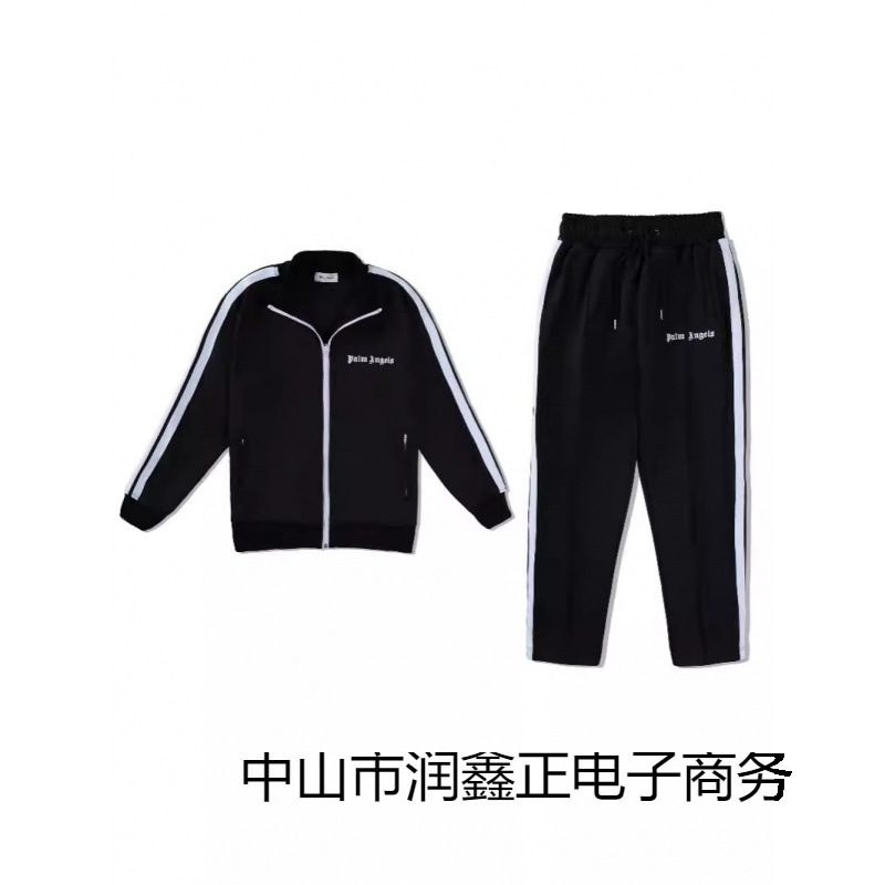 24SS High Street Retro Trendy Angel Color-block Embroidered Casual Cross-border Coat Jacket Jacket suit Trousers Trendy Sweatshirt