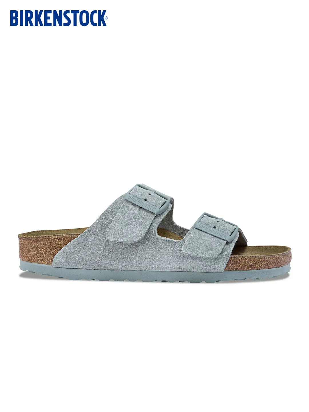 Birkenstock Boken German Import New Women's Sage Green Suede Arizona Double Buckle Slippers