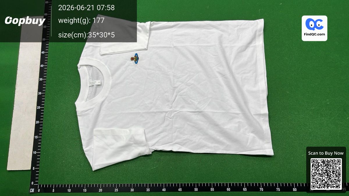 Earth Planet Embroidered Pure Cotton Short-Sleeved T-Shirt for Women, New Summer Style, Loose White T-Shirt, Base Shirt with a Sense of Design — foto QC 2