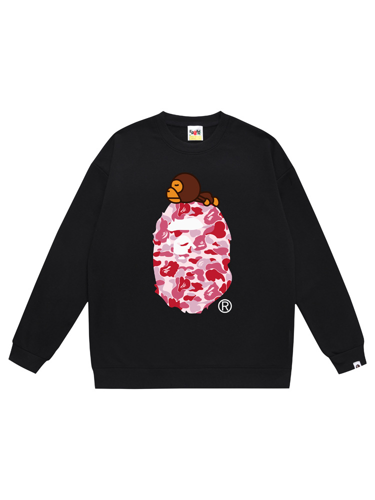 Cross-Border Wholesale Supply of Export Trendy Brand Heavyweight Bape Ape Head Round Neck Sweatshirt Shark Long-Sleeved Jacket 9