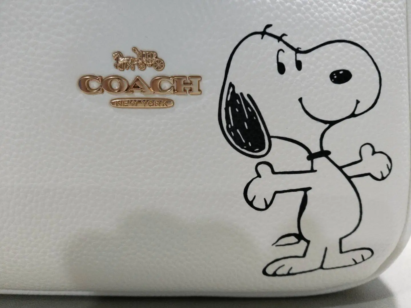 Coach Snoopy White Bag