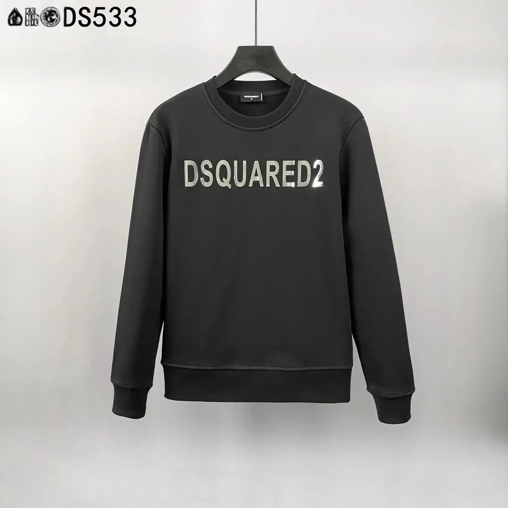 Ds533 Couple Sweatshirt Dsq New Autumn and Winter Round Neck Long-Sleeved Bottoming Shirt European Style Cross-Border Men's Printed Sweatshirt t