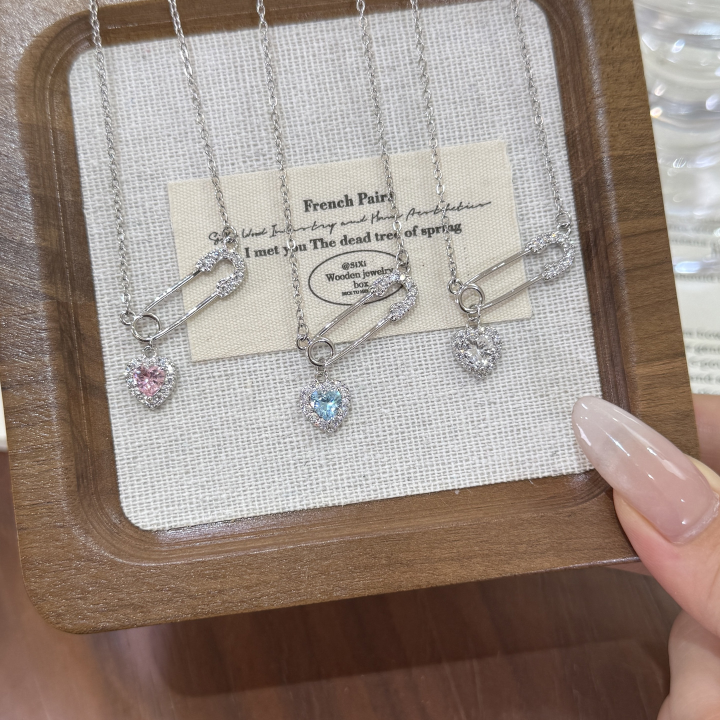 Stainless Steel Chain Sweet Style Super Shiny High-End Zirconium Clavicle Chain Necklace for Women