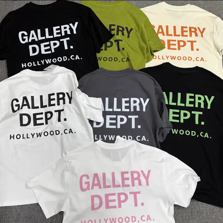 American Trendy Brand Gallery Dept Hollywood Limited Basic Letter Loose Casual Men's and Women's Short-Sleeved T-Shirts
