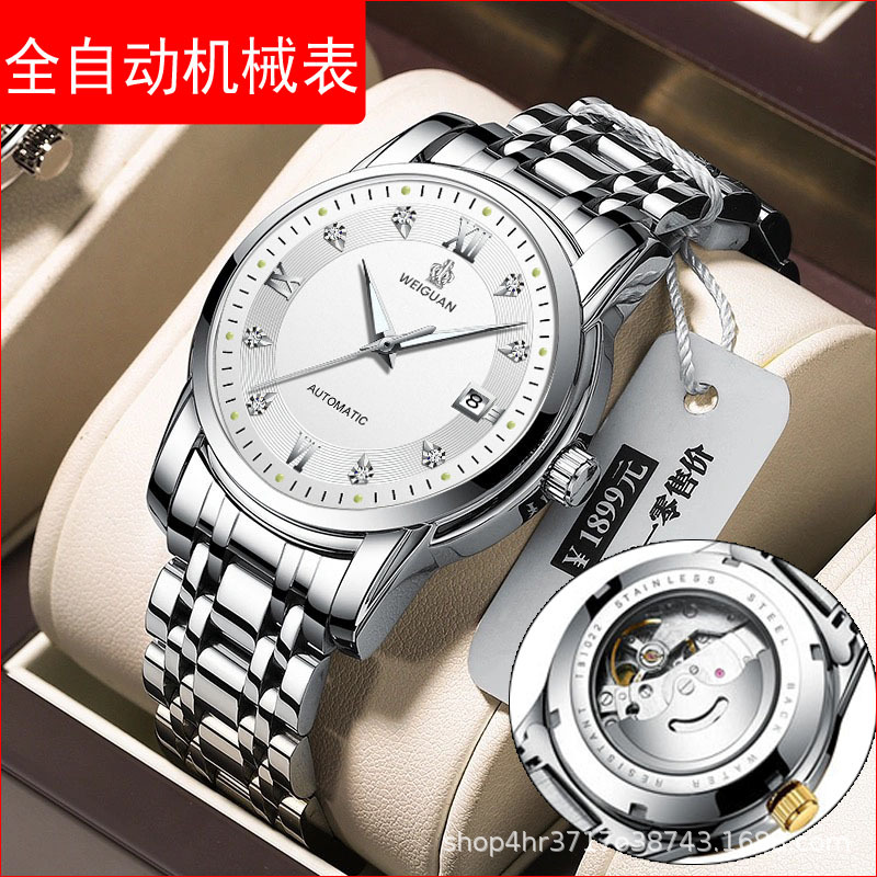 New 2025 Business Men's Watch Hollow Mechanical Watch Men's Watch Fully Automatic Mechanical Watch Wholesale Dropshipping