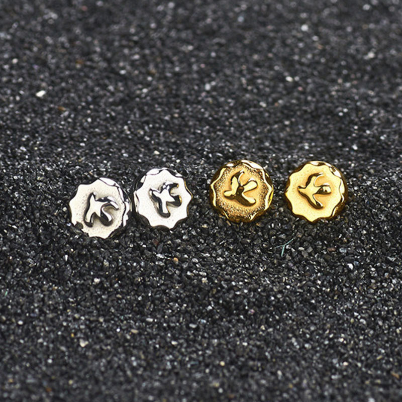 Takahashi Wulang Feiying Earrings Men's Trendy Japanese-style Harajuku Style Single Earrings Fashionable Simple Retro Eagle Earrings