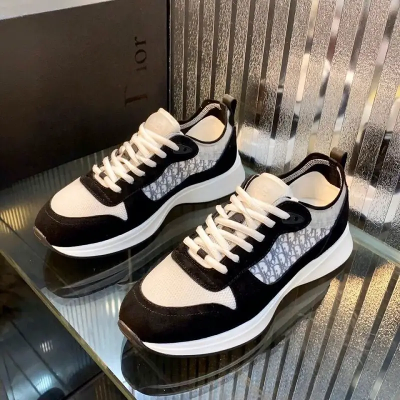Thick-Soled Sports New Men's Shoes Spliced ​​Casual Breathable Low-Cut Fashion Letter Trendy Casual Shoes Lace-Up Versatile