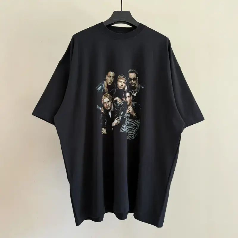 Spot Ietements Backstreet Boys Men's and Women's Black Backstreet Boys Band Extra Large Short-Sleeved T-Shirt