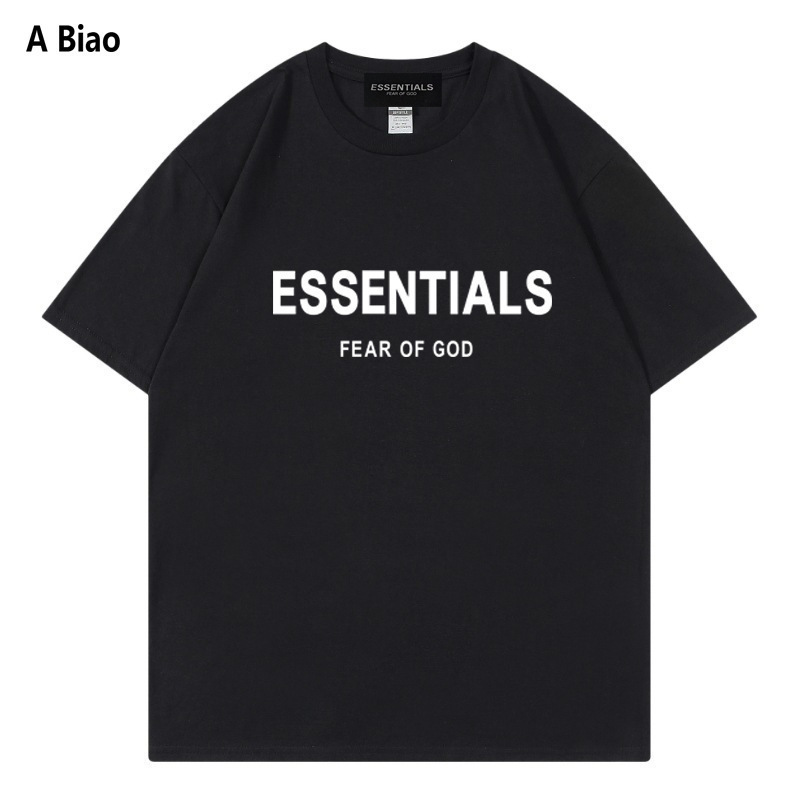 Cross-Border Fear of God Essentials Fashion Brand Fog European and American High Street Loose European Size Short-Sleeve Unisex photo QC de 1688 sur Qualit.ly