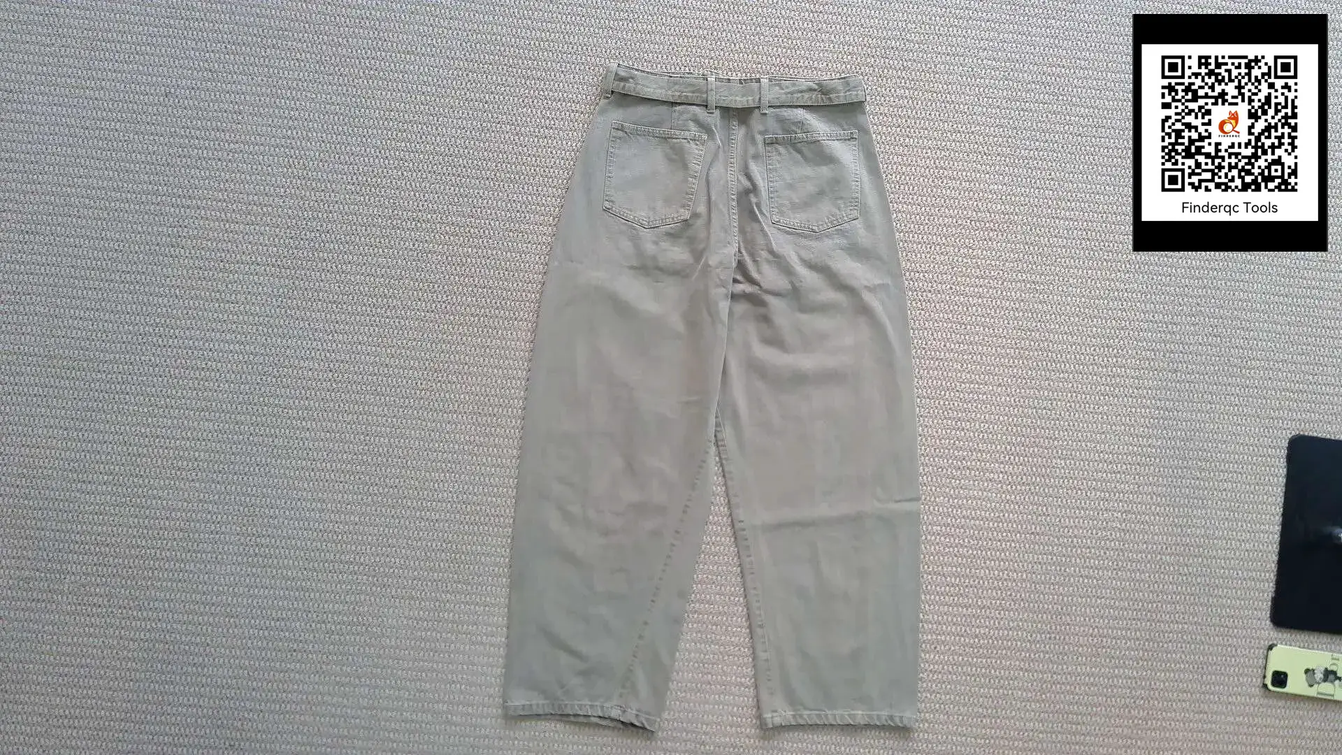 Lema Twisted Belt Ribbon Twisted Scimitar Pants Khaki Denim Men