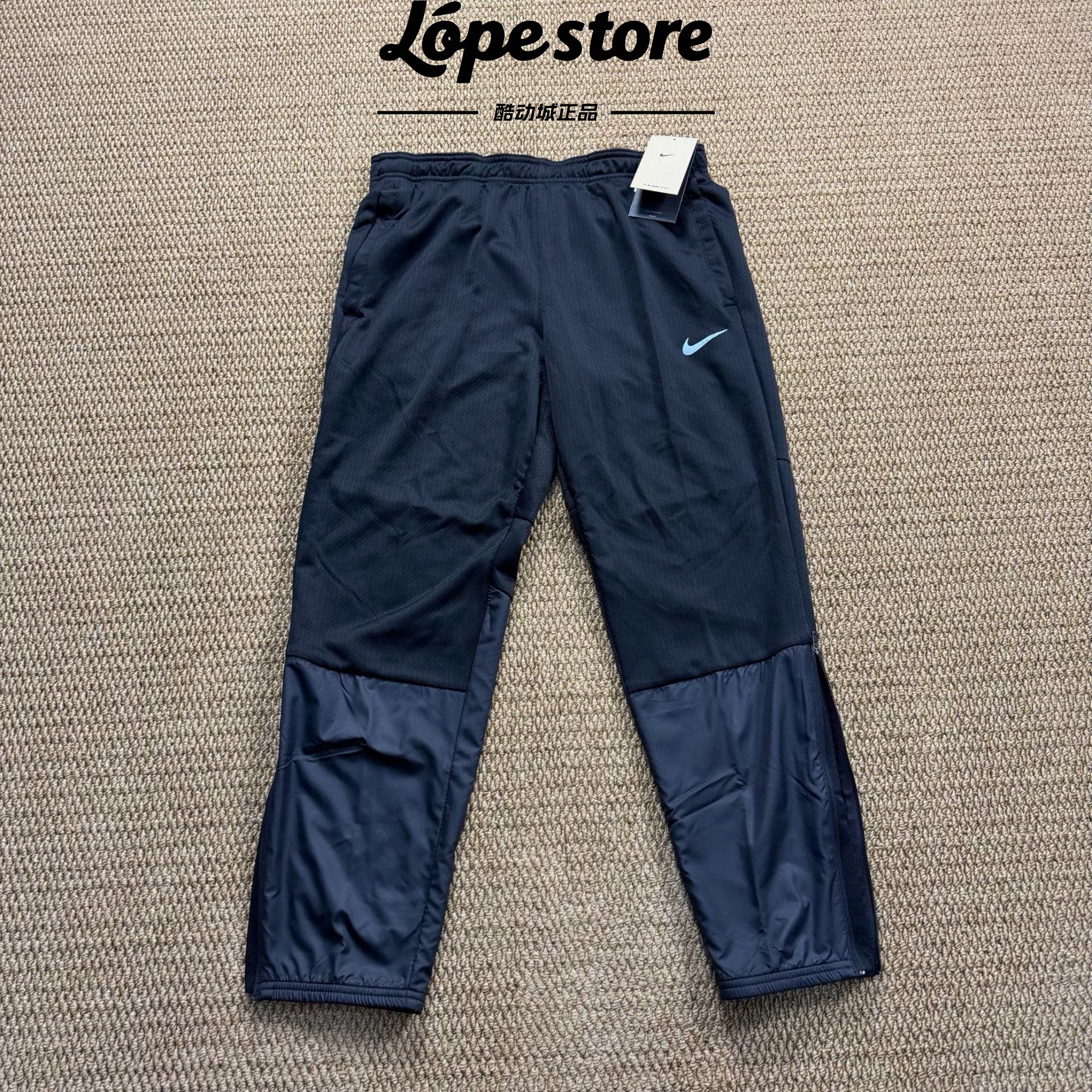 Nike Therma-Fit Men's Running Sports Warm Patchwork Pants Fz1114-010 Foto QC de TAOBAO na Qualit.ly