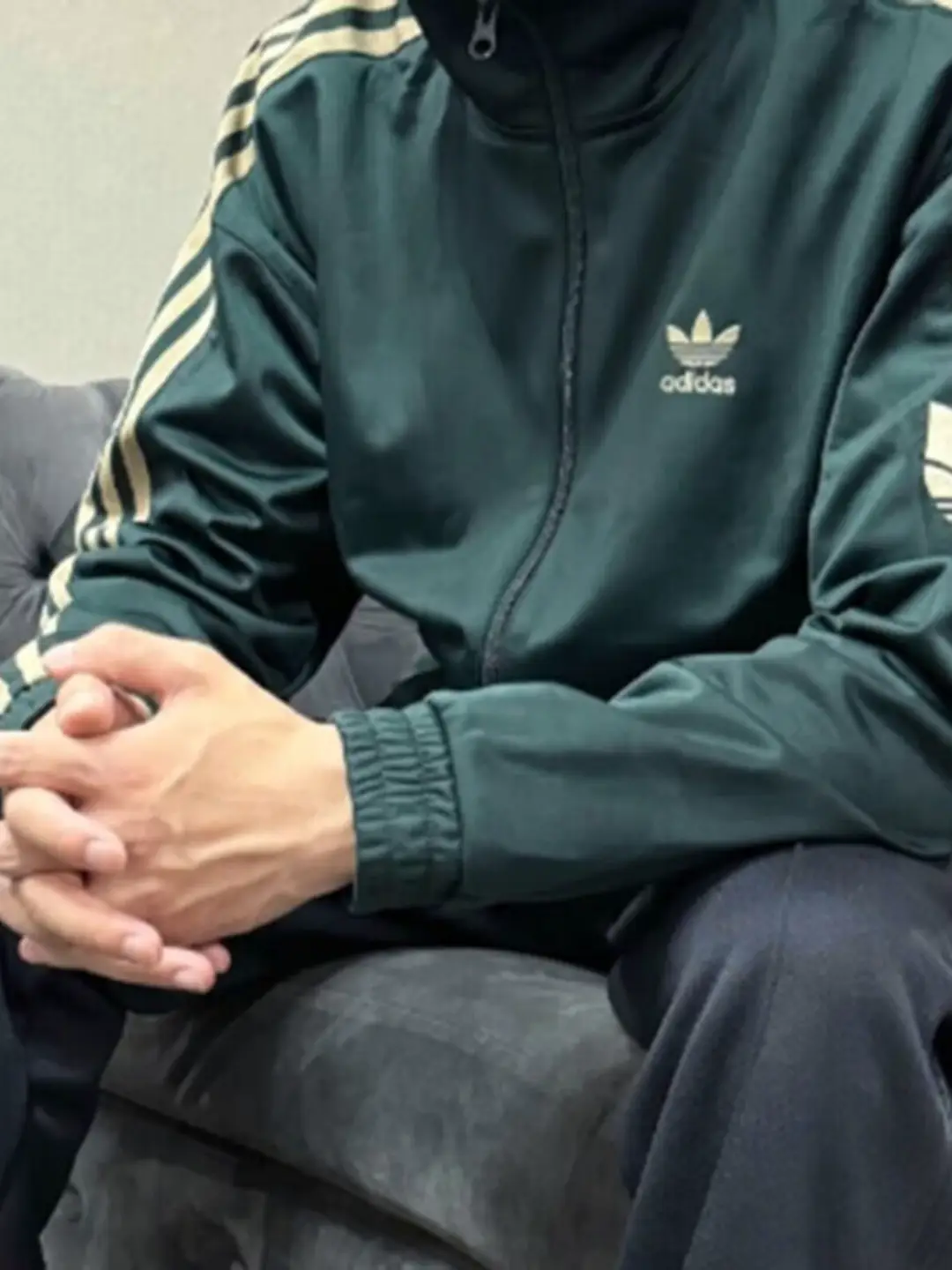 Adidas Clover Outwear Men's New arrival Windproof Green Loose Casual Stand Collar jacket Authentic Jl8400