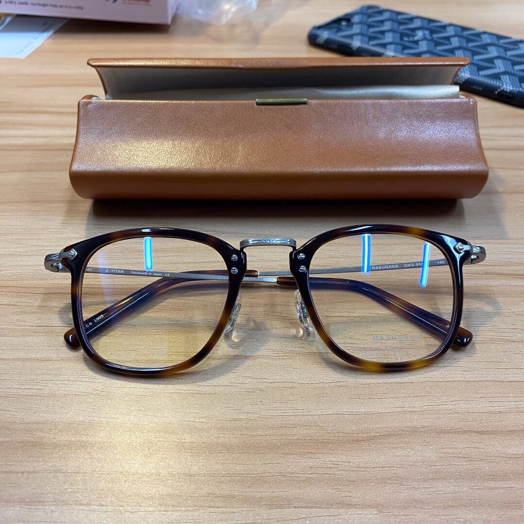 现货日本手造MASUNAGA GMS-806余文乐增永眼镜框中金纯钛近视眼镜框架 QC-Foto von WEIDIAN auf Qualit.ly