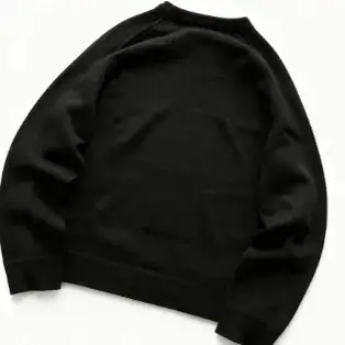 Left Gray Beibei Black Fleece-Lined Sweatshirt with Printed Collar Label 22111137