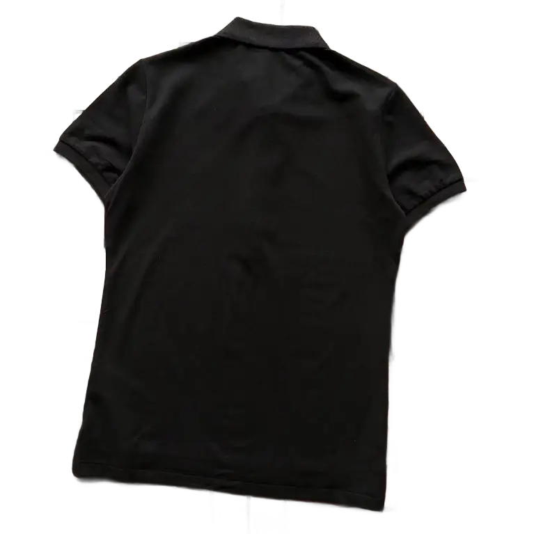Left Side Embroidered in Gray, Small Size, Three Wide Vertical Stripes in Different Colors on the Shirt, Four-Color Turn-Down Collar Short Sleeves 66040307