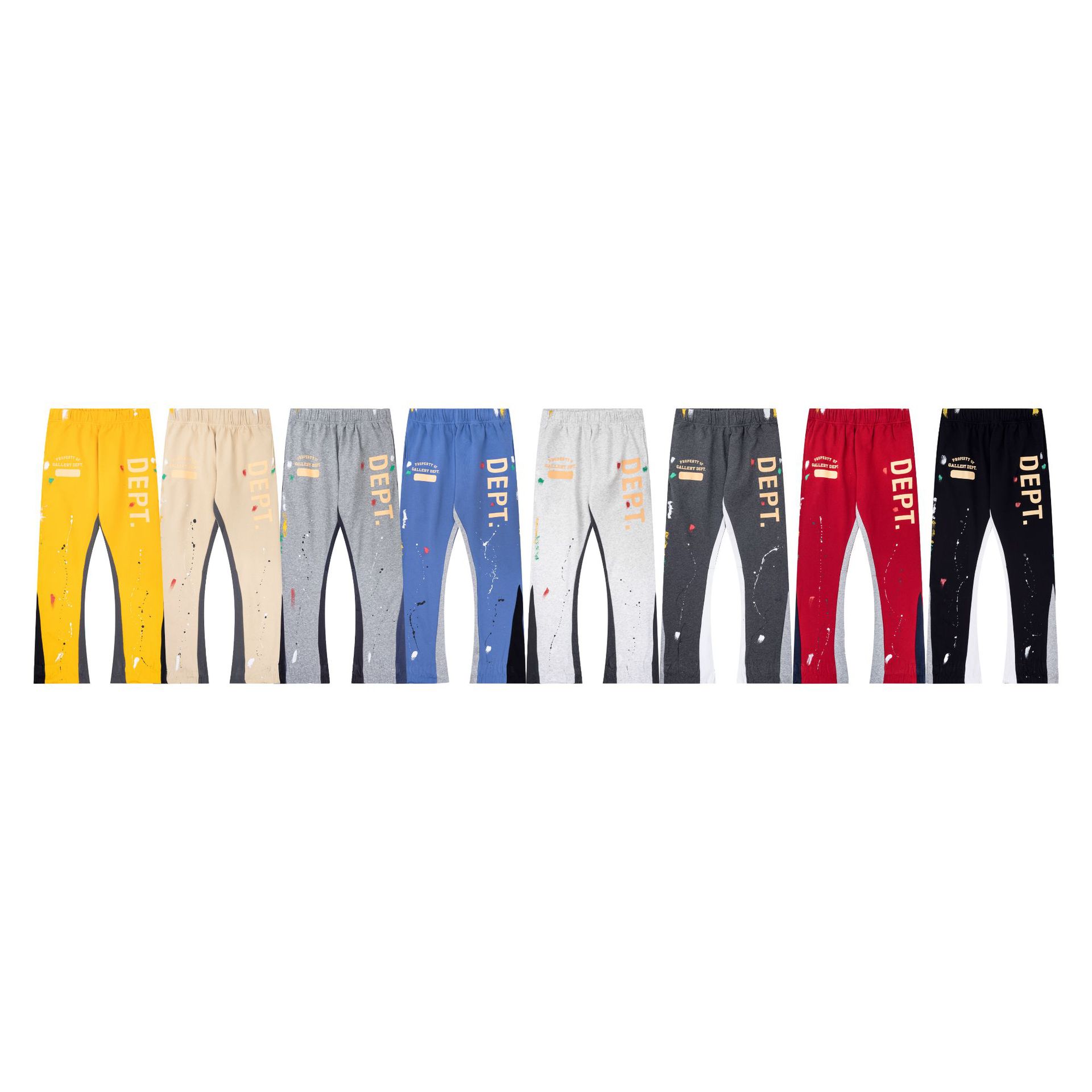 American fashion brand gallery dept gallery inkjet letter printing men's and women's street hip hop trousers sweatpants