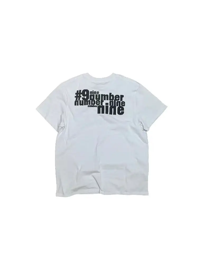 Lmyer Number Nine Archive Nn Slogan Simple Distressed Loose T-Shirt Short Sleeve ins Same Style