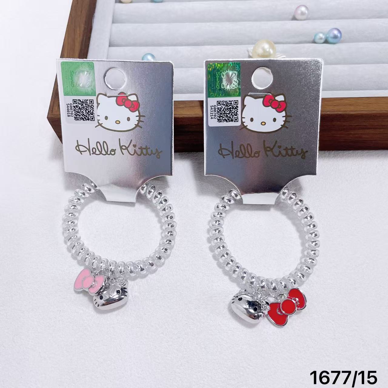 Officially Licensed Hello Kitty Phone Cord High-Elastic Hair Tie High-Quality Cute Cartoon Hair Tie 1677