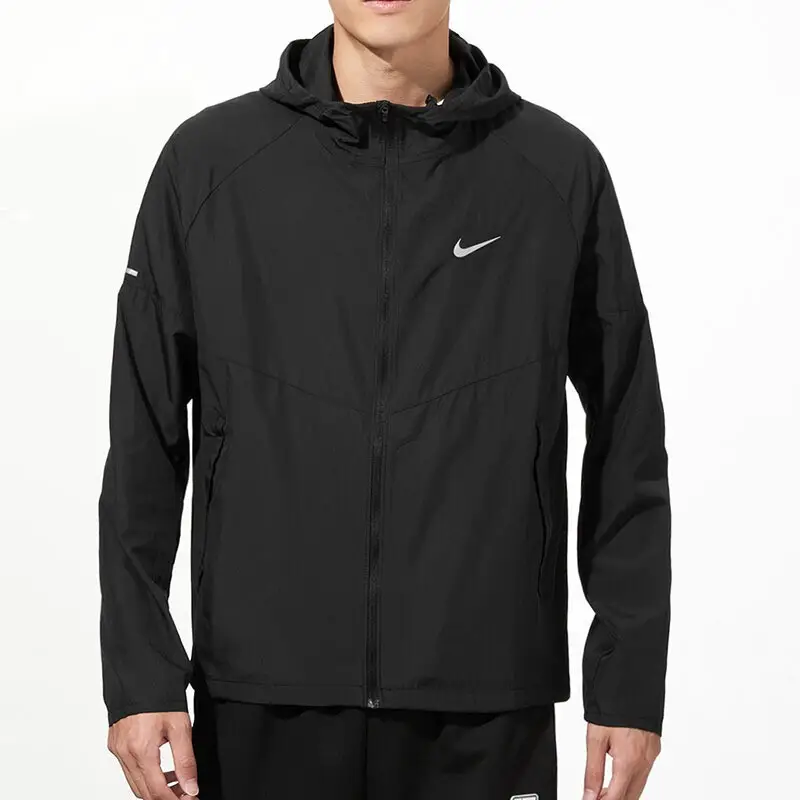 Nike Summer New arrival Hooded Windproof Jacket Woven Thin Outwear Men's Breathable Sports jacket Skin Jacket Dd4747