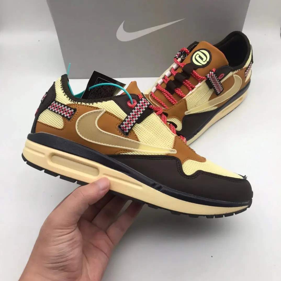 Air Max 1倒钩联名黄金小麦复古跑步鞋男女低帮跑步鞋休闲运动鞋男女鞋 DO9392-200-700