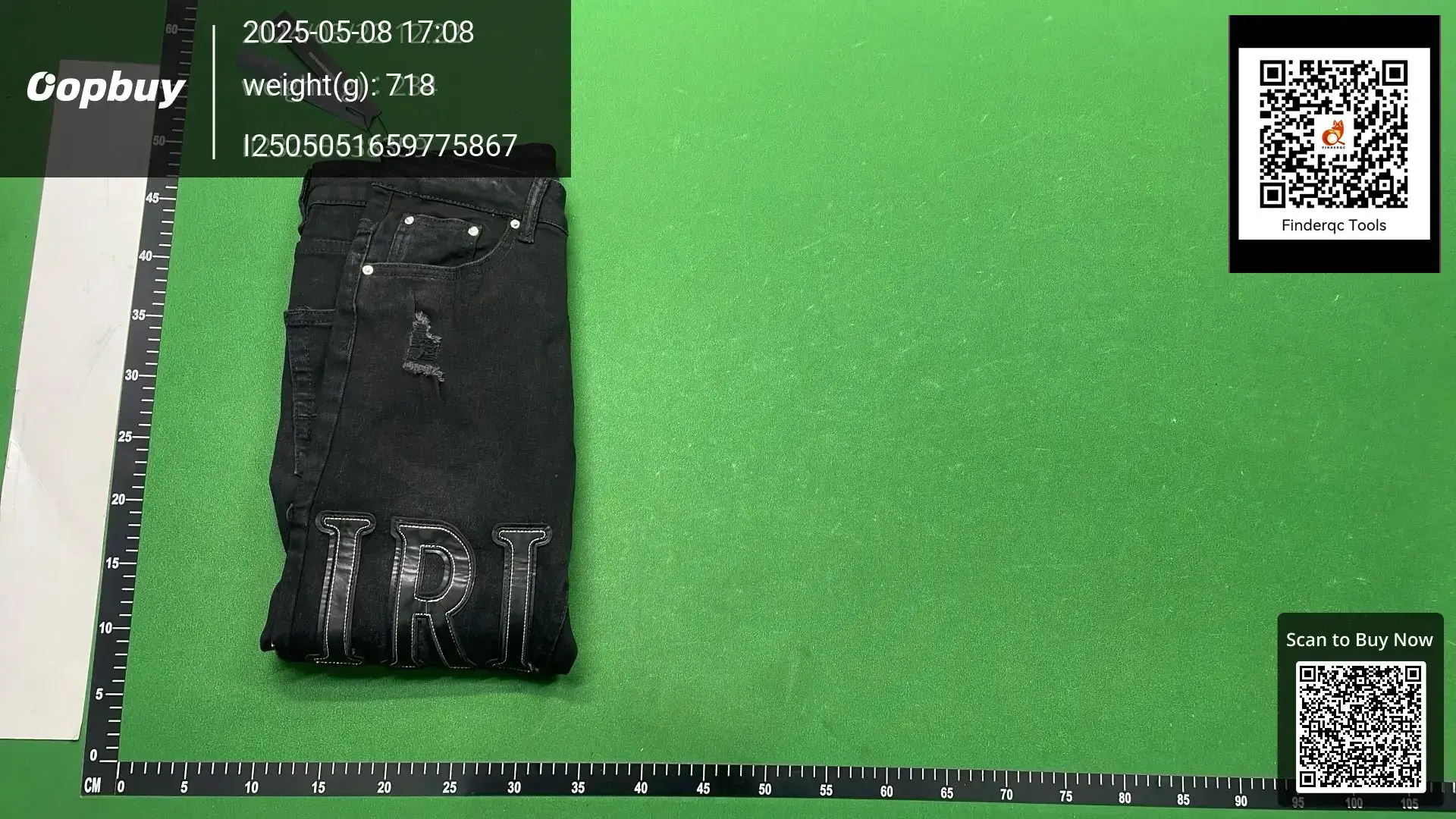 New Foreign Trade Style Fashion Black Ripped Letter Embroidered Stretch Mid-Waist Skinny Men's Jeans 3640