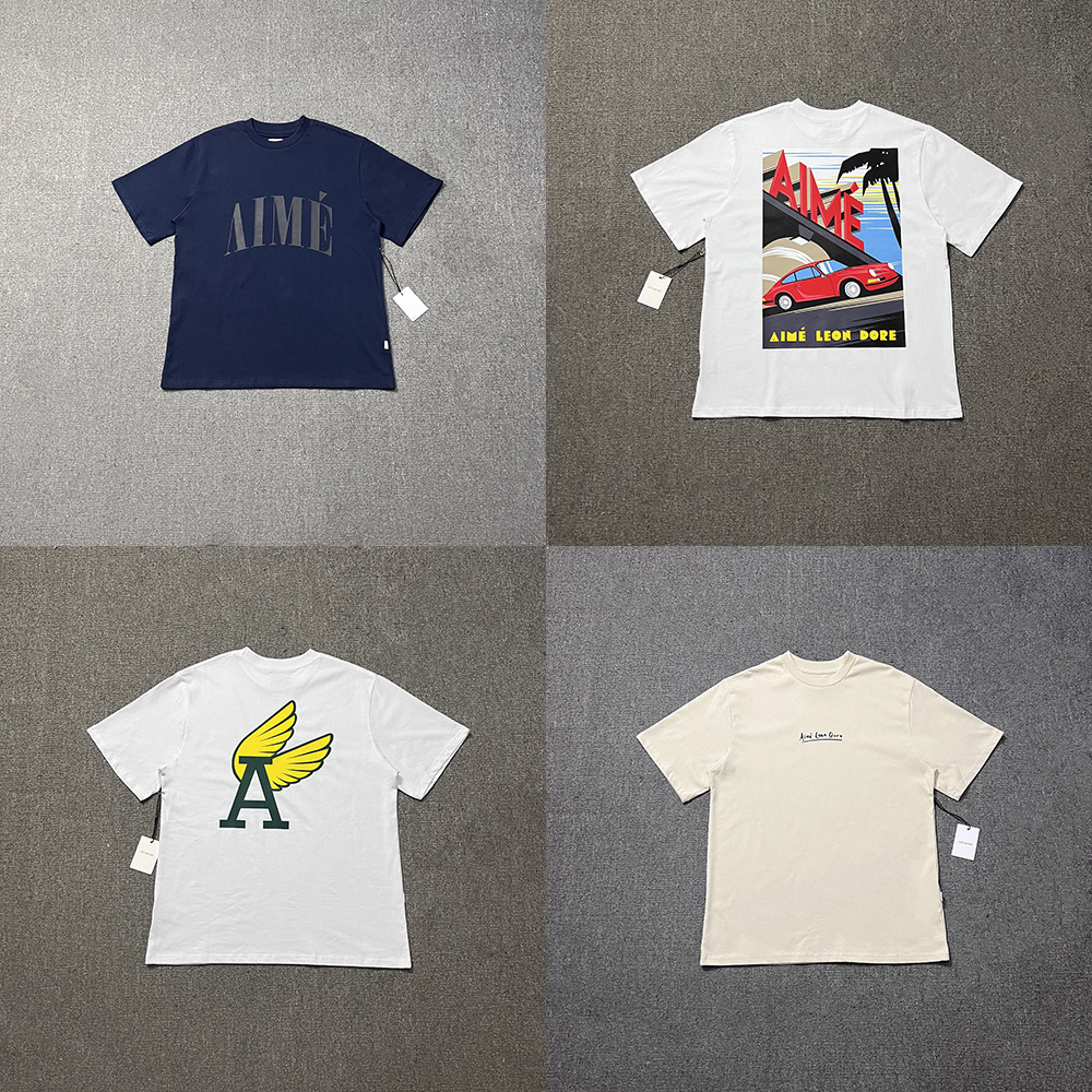 Aime Leon Dore American Casual Loose Cotton Base T-shirt Summer ALD Men's and Women's Couples Short-sleeved Trendy