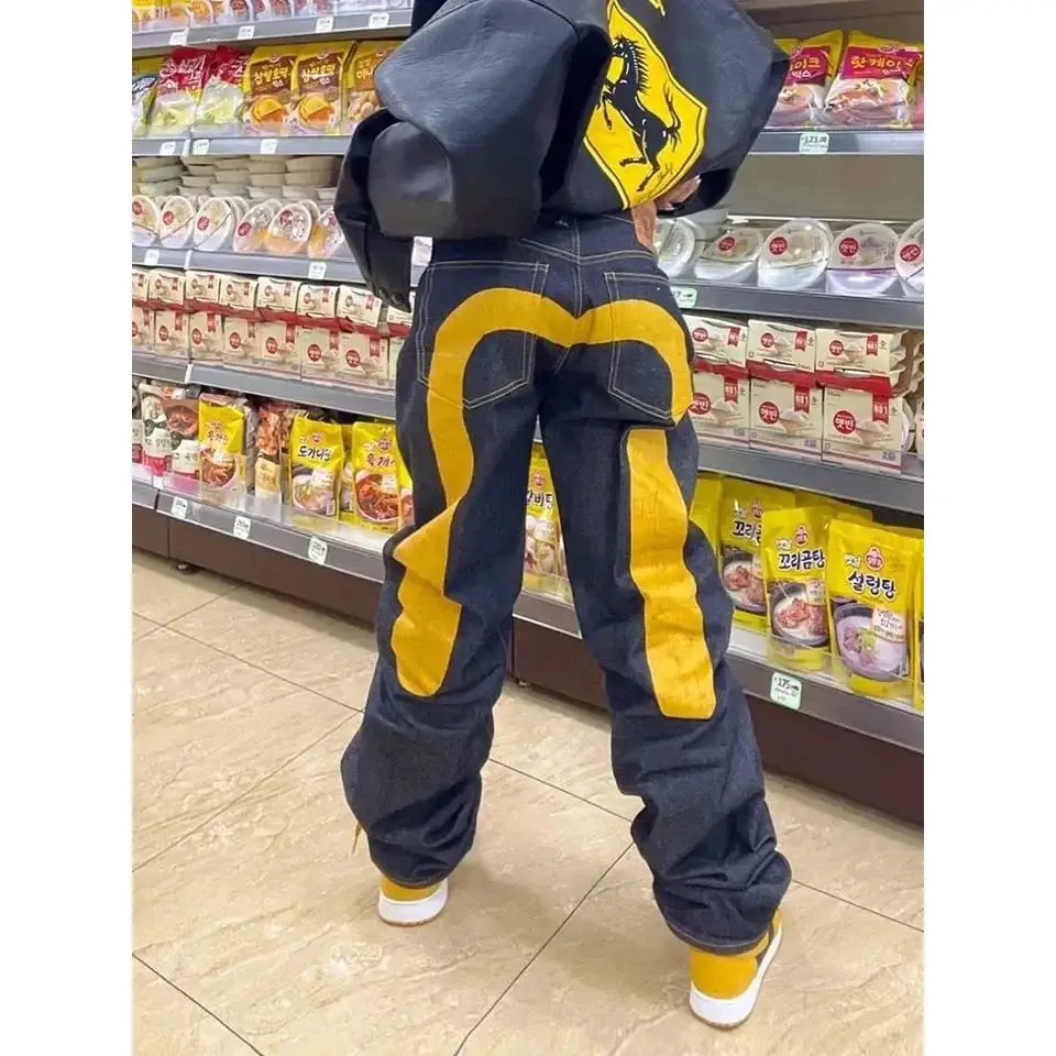 Y2K Best-Selling Jeans Retro Personalized Print Jeans Men's
