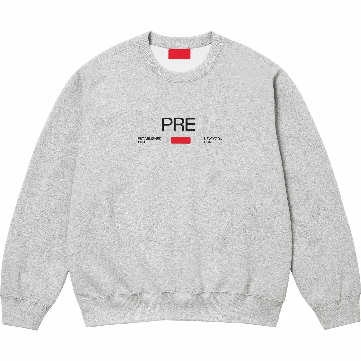 Ss24 Established Crewneck Red Label Large Letter Bogo Crewneck Sweatshirt for Men and Women