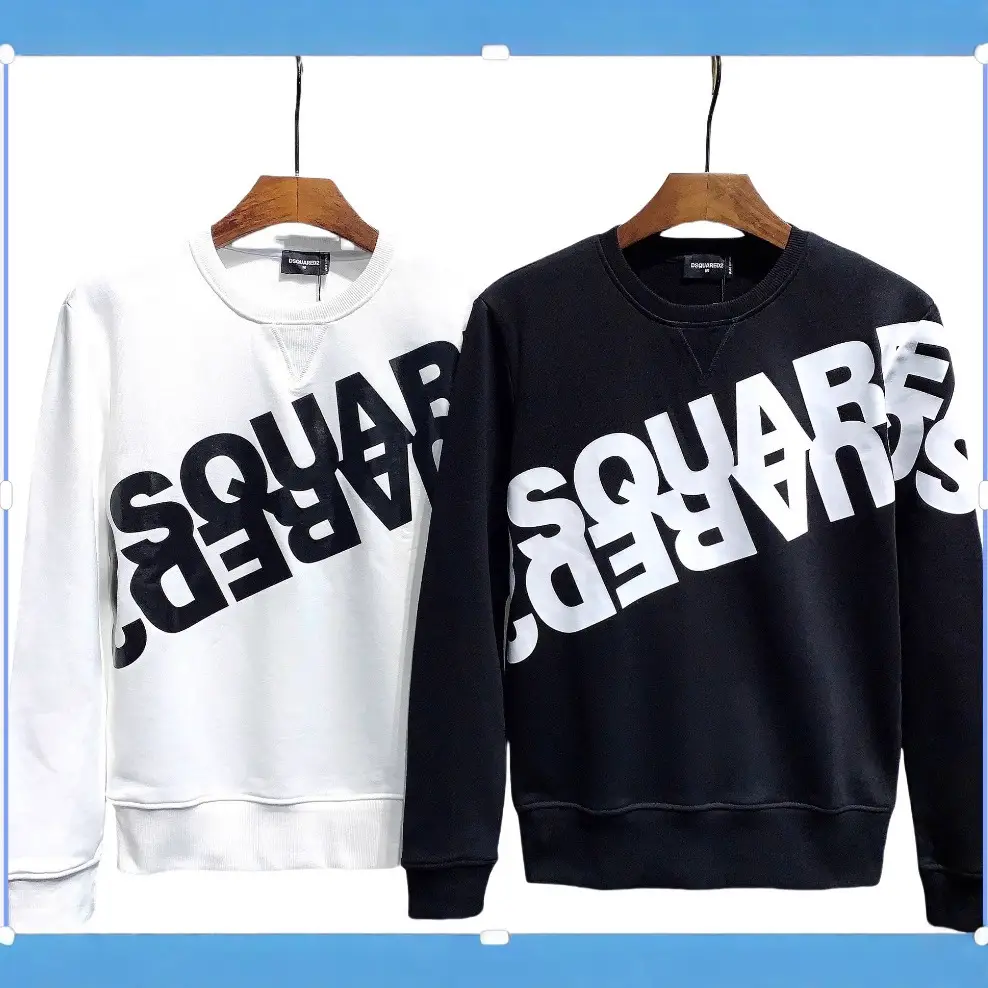Dsq Men's New Autumn and Winter Casual Sweatshirt Trendy Fashion European and American Popular Cross-Border Trade D2 Sports Sweatshirt for Men