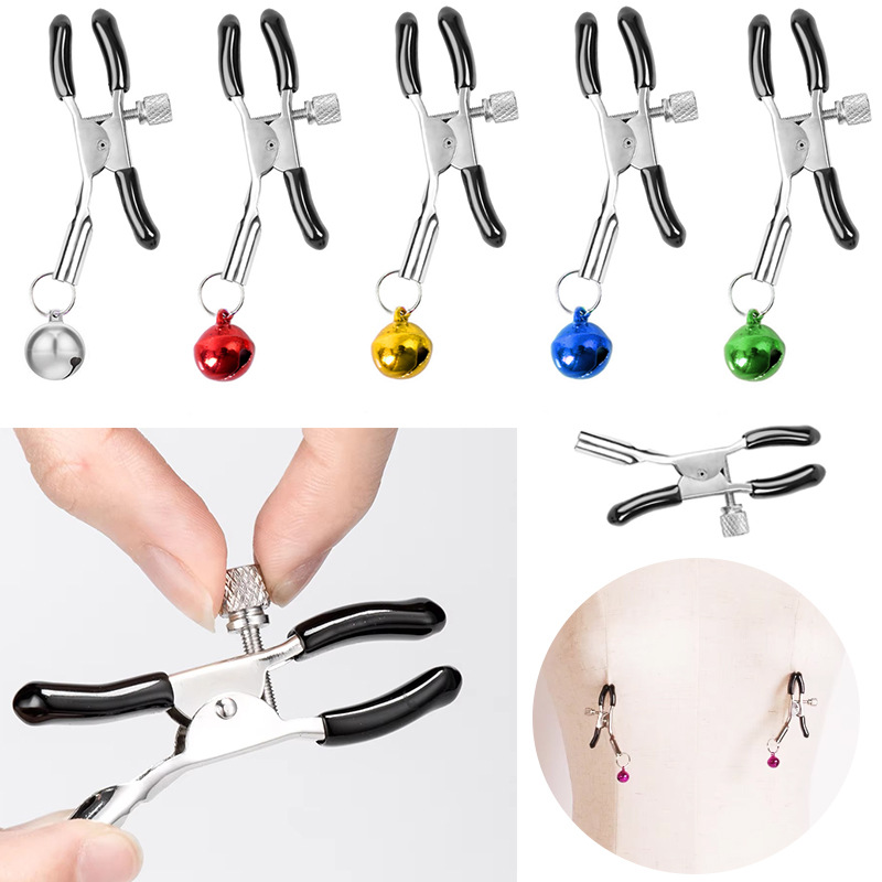Cross-Border Nipple Clamps, Flirting Women's Products, Single Bell Nipple Rings, Adjustable Nipple Nail Clamps, Adult Products, Piercing Accessories