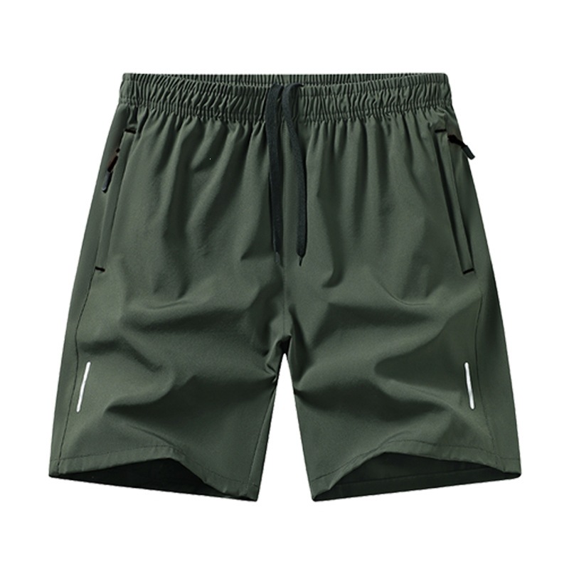 Reflective Striped Shorts for Men, Summer Thin Style, Running Sports Casual Beach Shorts, Large Size Straight Five-Point Shorts, Cross-Border Wholesale