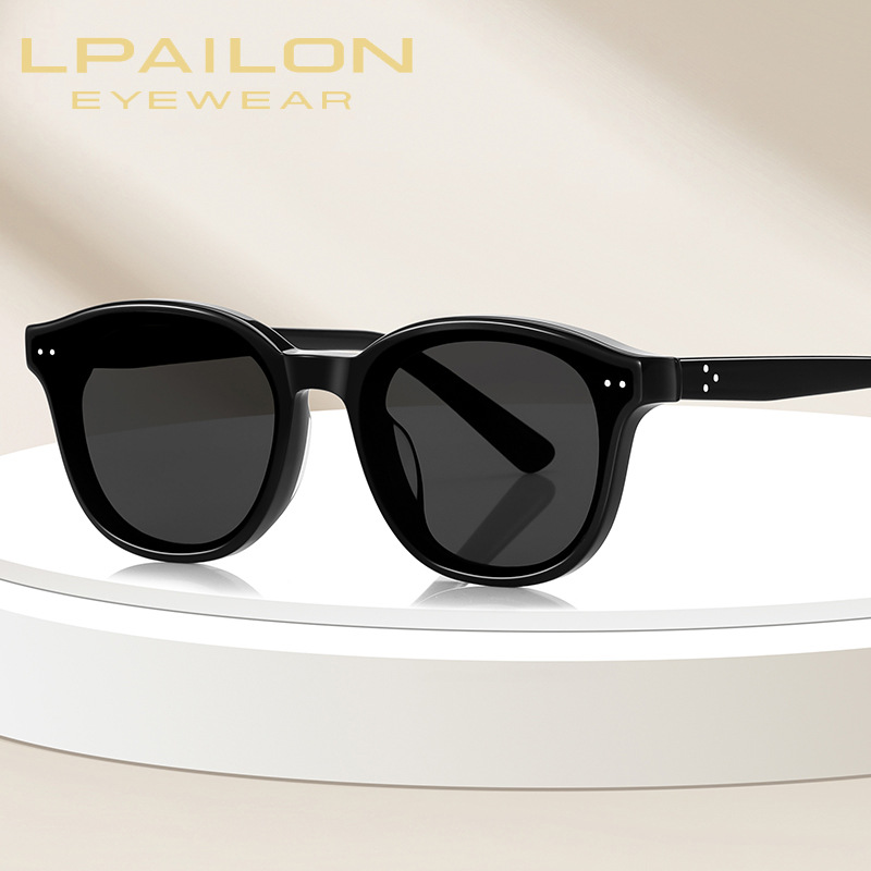 2025 New Jade Same Style Sunglasses for Women, Small Frame, Black Frame, Brown Plate Frame, Men's High-End Sunglasses