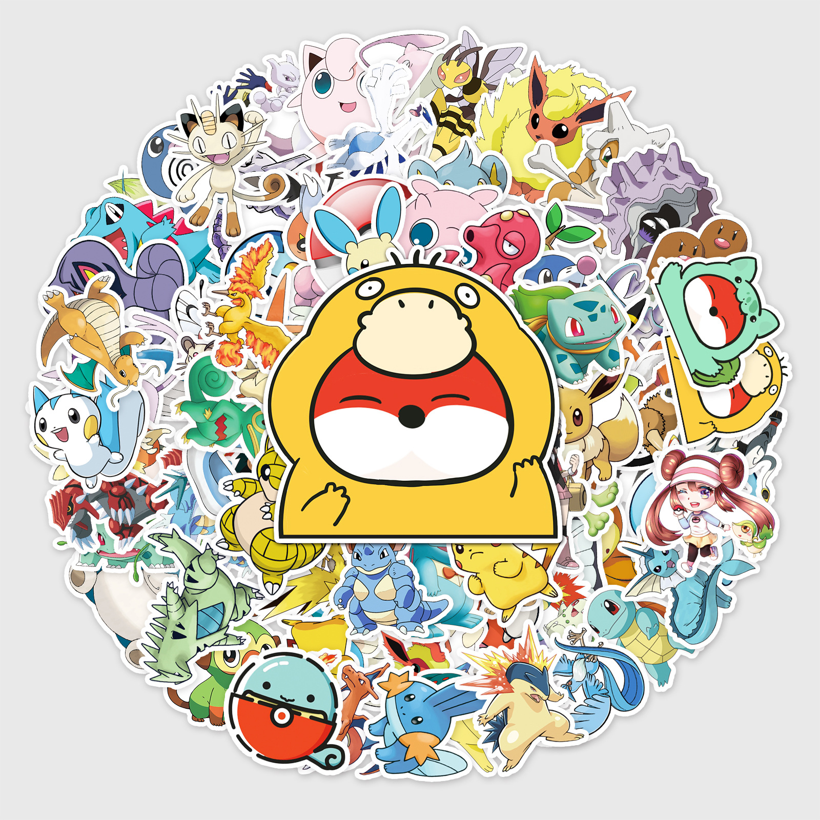 100 Pokémon Cartoon Animation Cross-Border Graffiti Luggage Notebook Stationery Box DIY Decorative Stickers