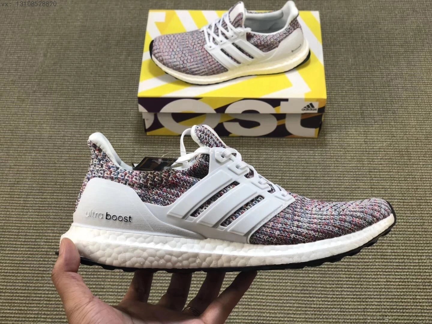 Buzz Real Explosion Ultra Boost 4.0 UB4 Generation White Colorful Mesh Breathable Running Shoes for Men and Women