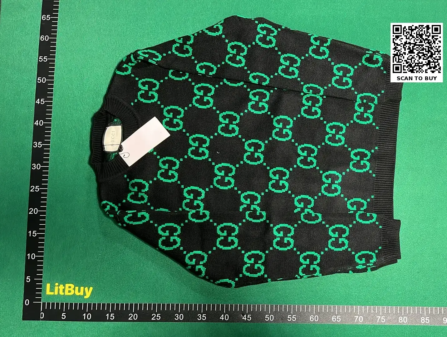 Gucci GG Monogram Sweater Black Green