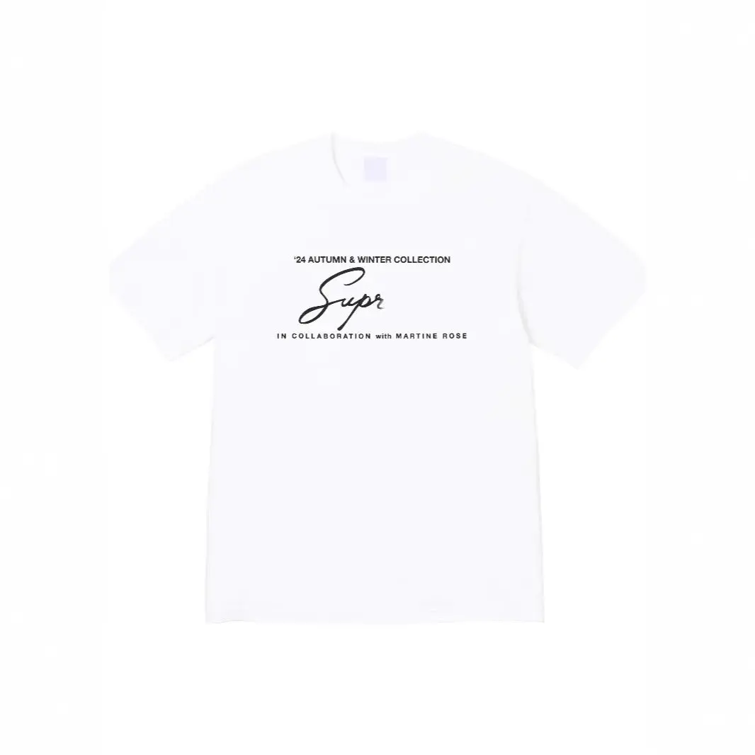 24FW MARTINE ROSE TEE Joint Classic Letter LOGO Short-sleeved T-shirt Cotton Men's and Women's Base Shirt
