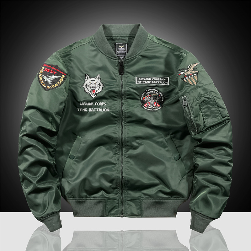 Spring and Autumn New Air Force One Aviator Jacket Men's Tank Embroidered Baseball Suit Large Size Workwear Jacket Coat Men