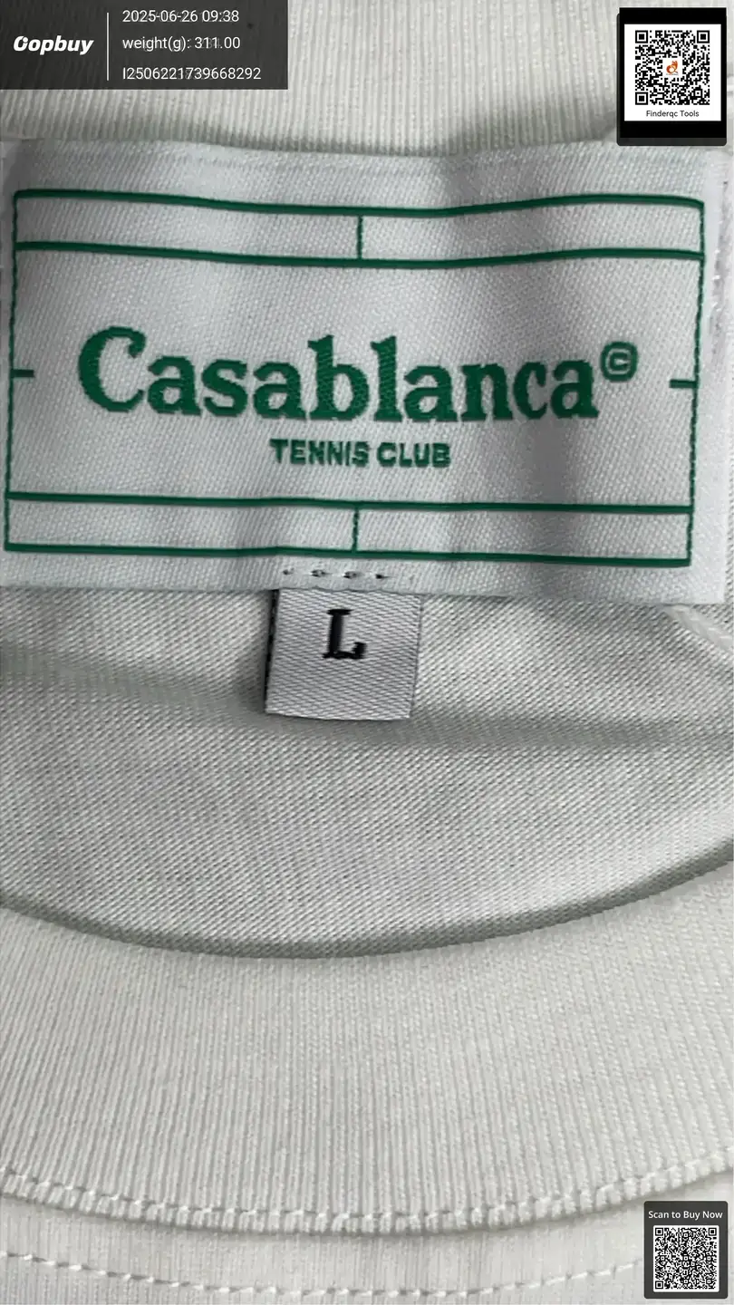 Casablanca Casablanca Short-sleeved Correct Edition ins European and American Niche Trendy Brand Pure Cotton Casual High Street T-shirt